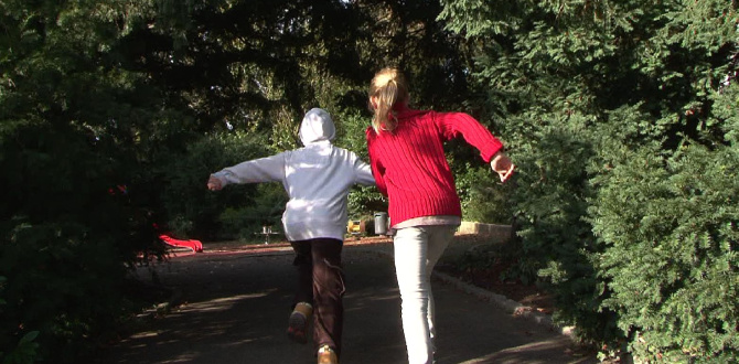 Un tour au parc après l'école