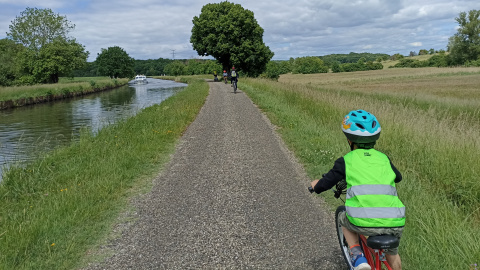 Voyage à vélo - Canal de la Sarre